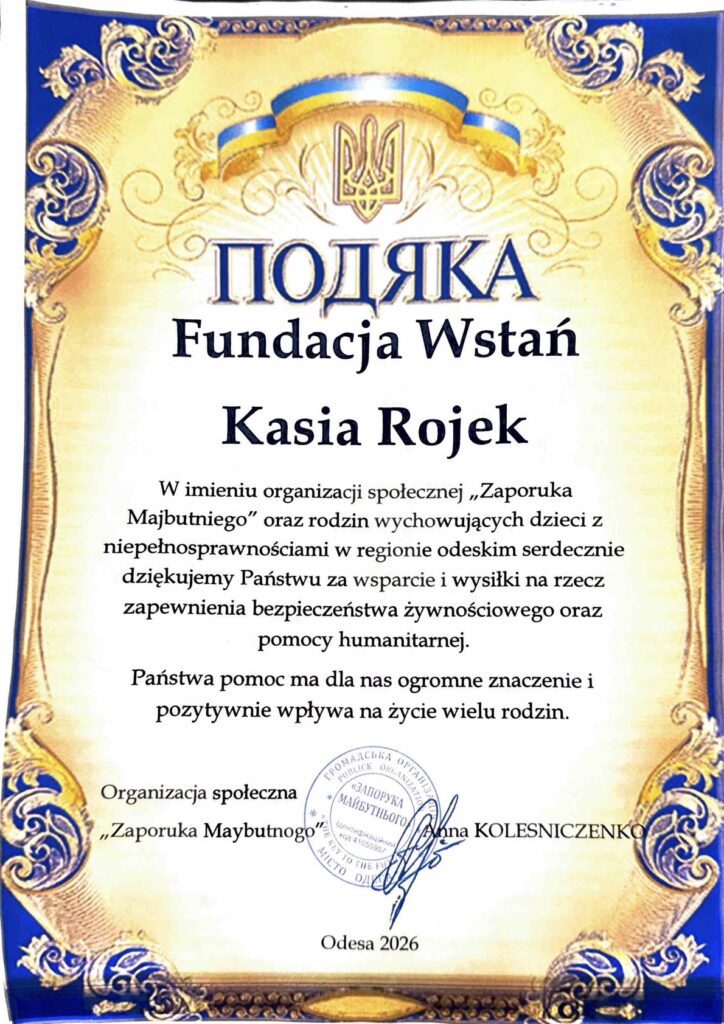Ukraina - Kasia Rojek - Fundacja wstań.pl
